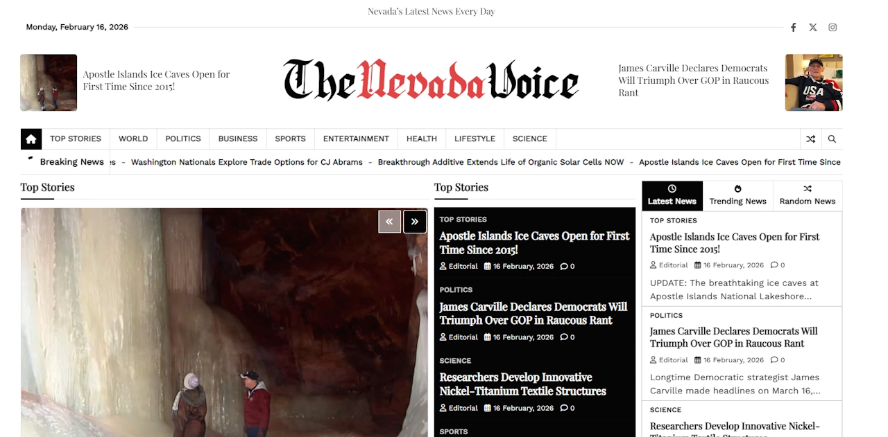 The Nevada Voice - news site built by PressBulk